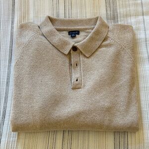 J. Crew Neutral Beige Polo Knit Sweater